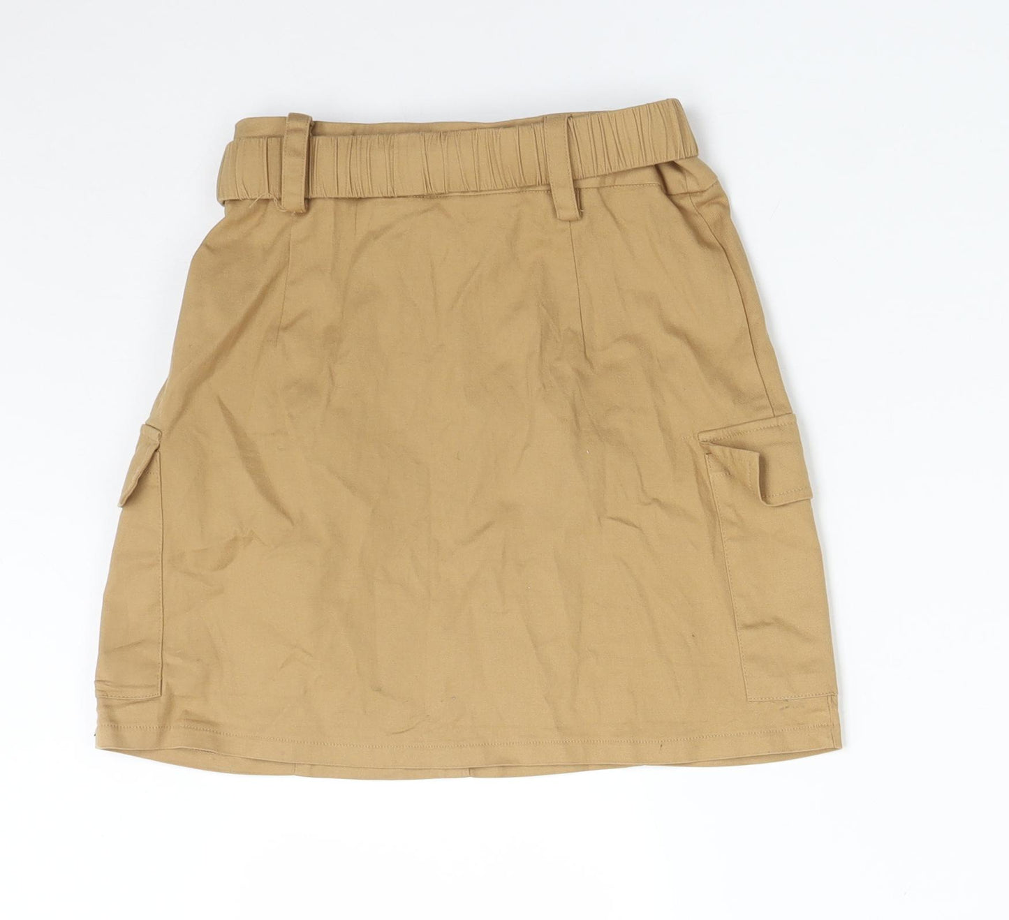 LOVE & OTHER THINGS Womens Brown  Polyester Cargo Skirt Size S