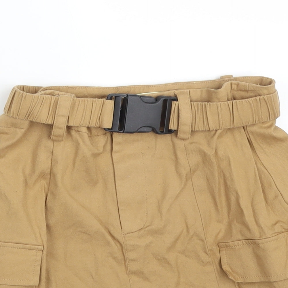 LOVE & OTHER THINGS Womens Brown  Polyester Cargo Skirt Size S