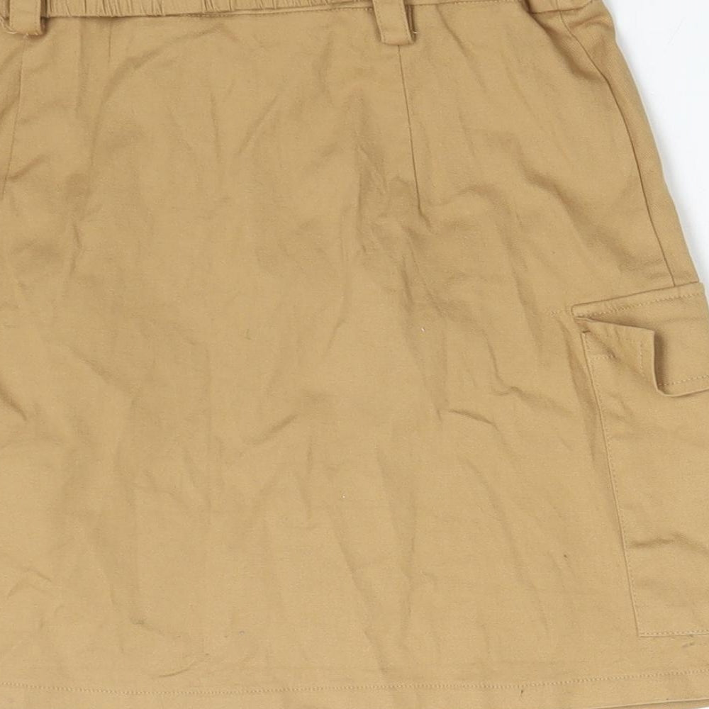 LOVE & OTHER THINGS Womens Brown  Polyester Cargo Skirt Size S
