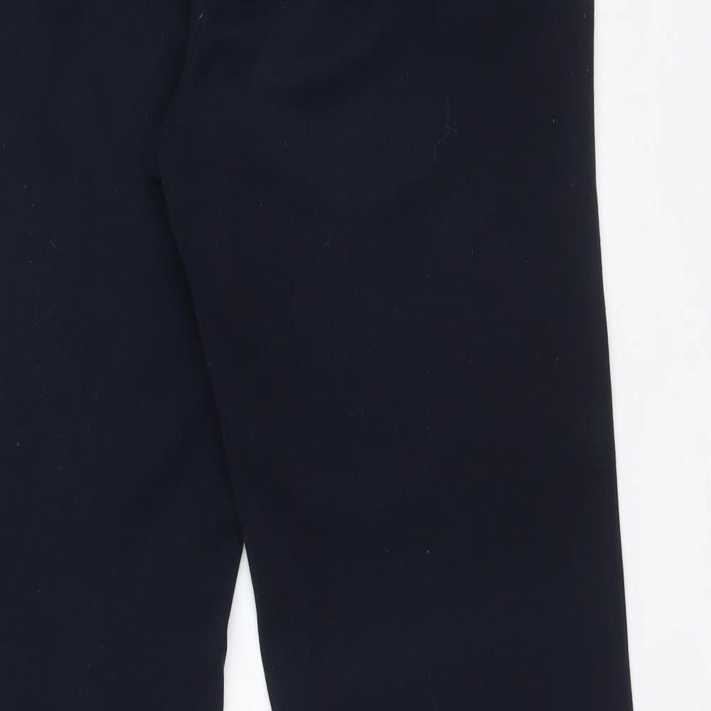 M&S Womens Blue  Polyester Dress Pants Trousers Size 8 L31 in Regular