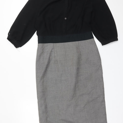 NEXT Womens Multicoloured Colourblock Polyester Pencil Dress  Size 8  Round Neck