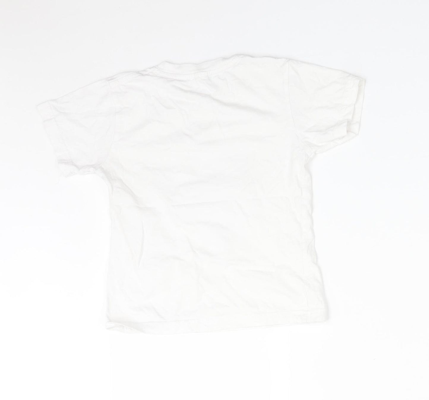 ELITE KIDS Girls White  Cotton Basic T-Shirt Size 4-5 Years Crew Neck  - MINNIE MOUSE