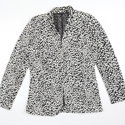 NEXT Womens Multicoloured Animal Print Cotton Jacket Blazer Size 14