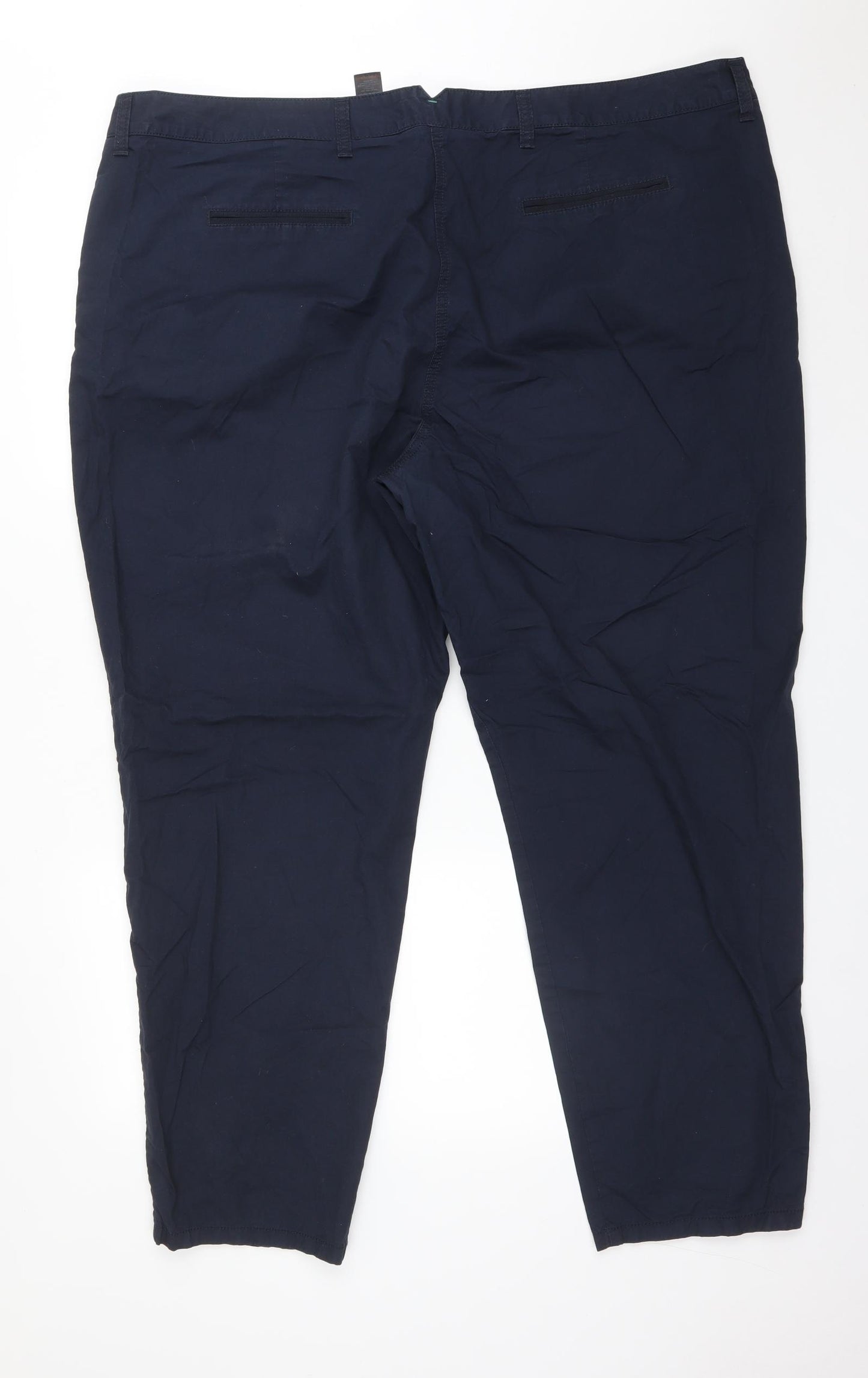 NEXT Womens Blue  Cotton Chino Trousers Size 24 L29 in Regular