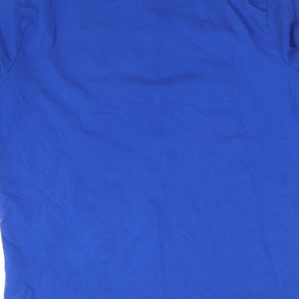 F&F Boys Blue  Cotton Basic T-Shirt Size 10-11 Years Crew Neck  - SNAKE