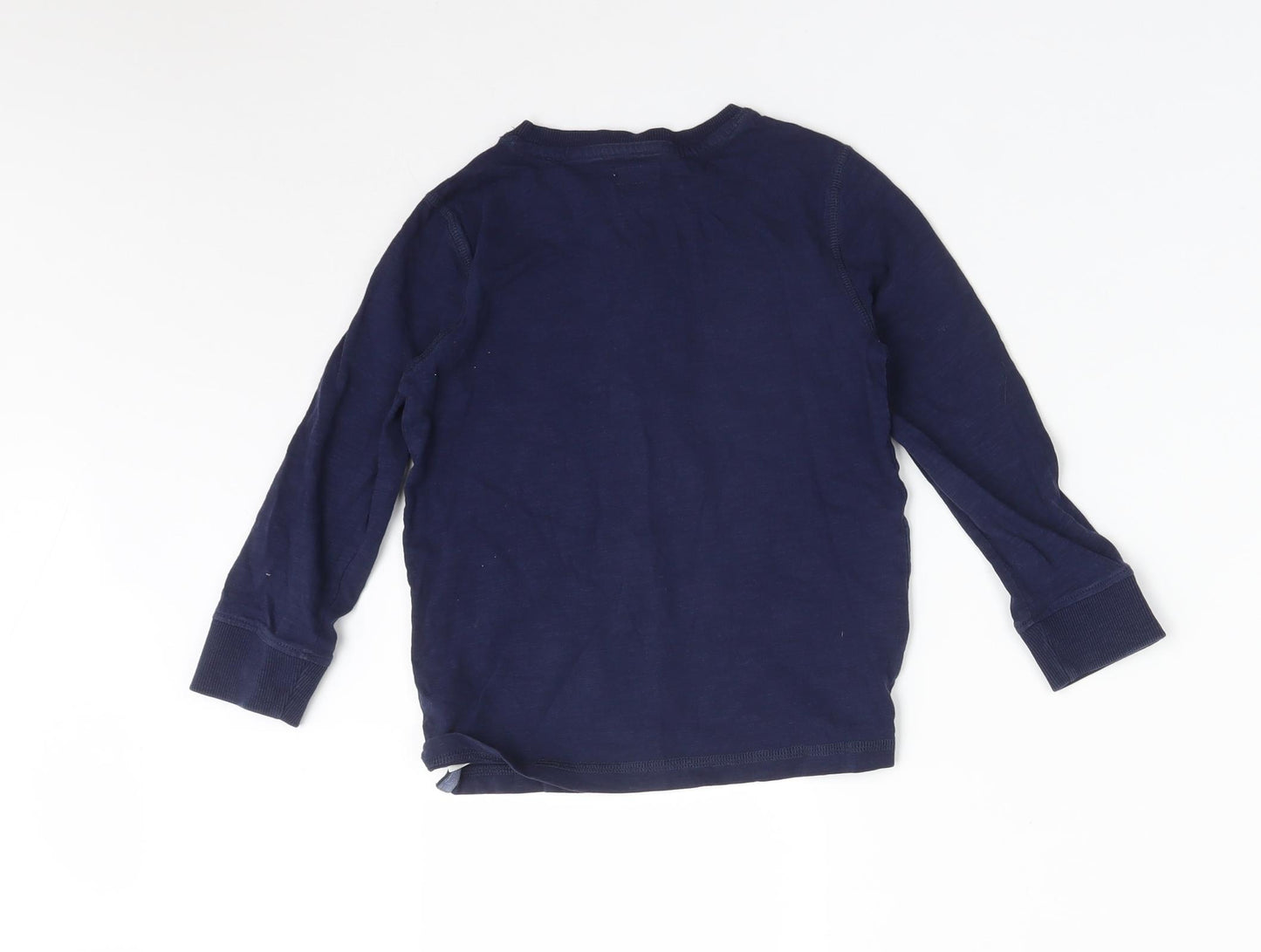 F&F Boys Blue  Cotton Basic T-Shirt Size 4-5 Years Crew Neck