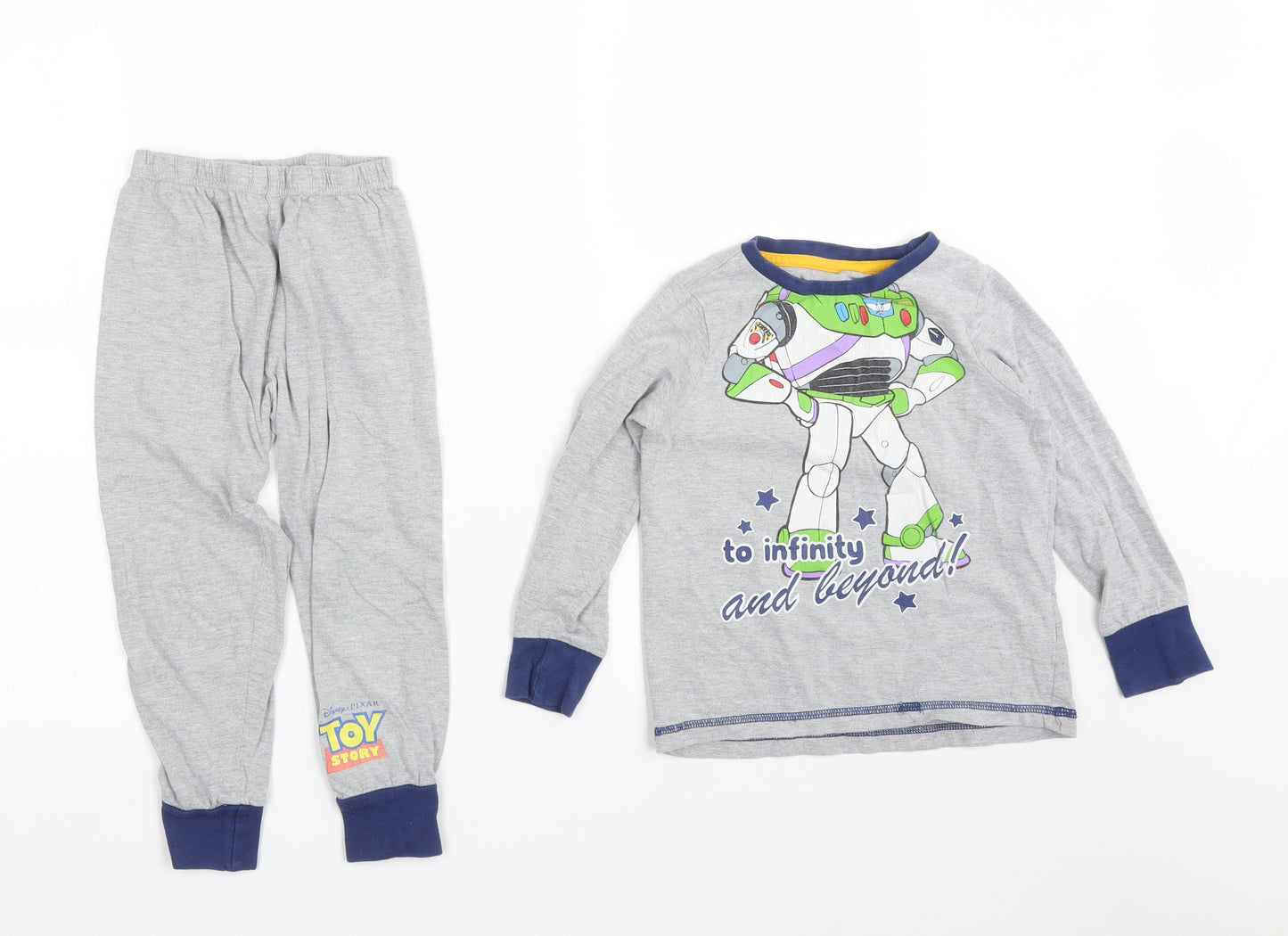 TOY STORY Boys Grey Solid Cotton  Pyjama Set Size 3-4 Years   - TO INFINITY AND BEYOND