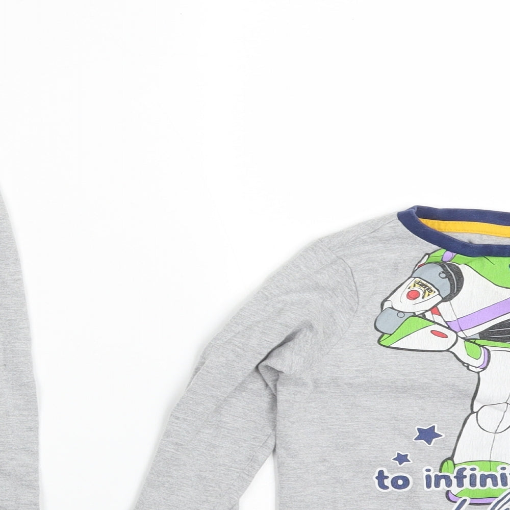 TOY STORY Boys Grey Solid Cotton  Pyjama Set Size 3-4 Years   - TO INFINITY AND BEYOND