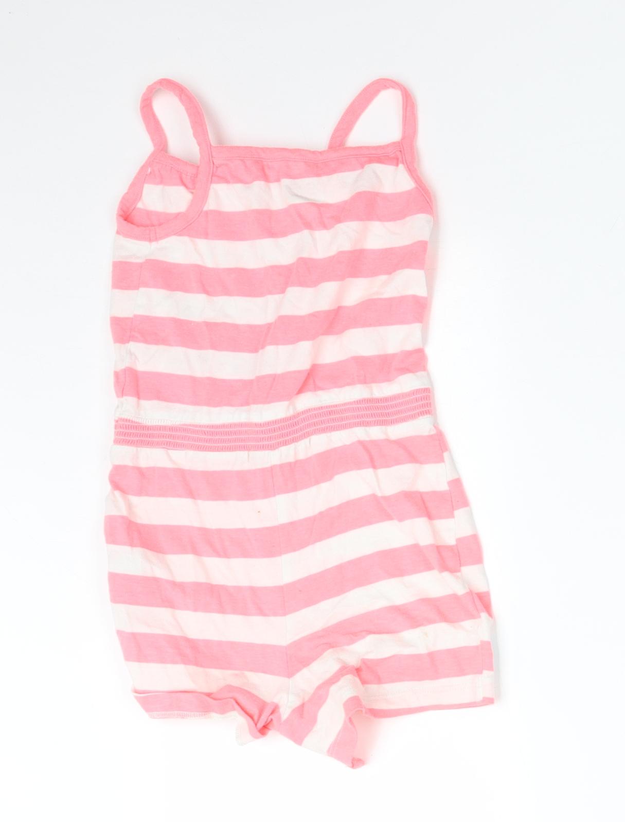 Young Dimension Girls Multicoloured Striped Cotton Romper One-Piece Size 36 Months   - MINNIE MOUSE