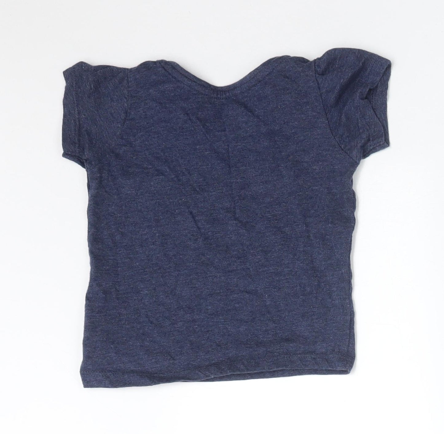 Young Dimension Girls Blue Floral Cotton Basic T-Shirt Size 12-18 Months Round Neck  - I LOVE MY GRANDMA AND SHE LOVES ME