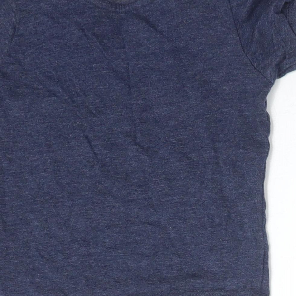Young Dimension Girls Blue Floral Cotton Basic T-Shirt Size 12-18 Months Round Neck  - I LOVE MY GRANDMA AND SHE LOVES ME