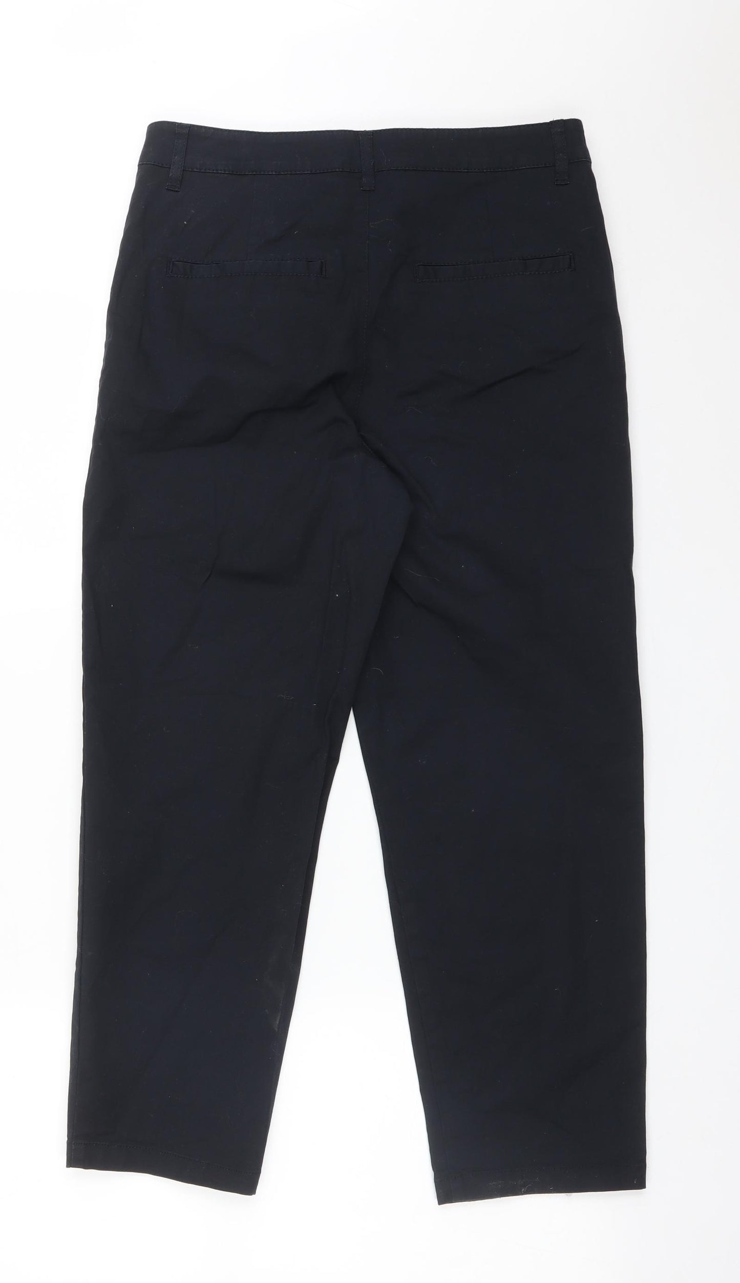 ASOS Womens Blue  Cotton Chino Trousers Size 8 L24 in Regular