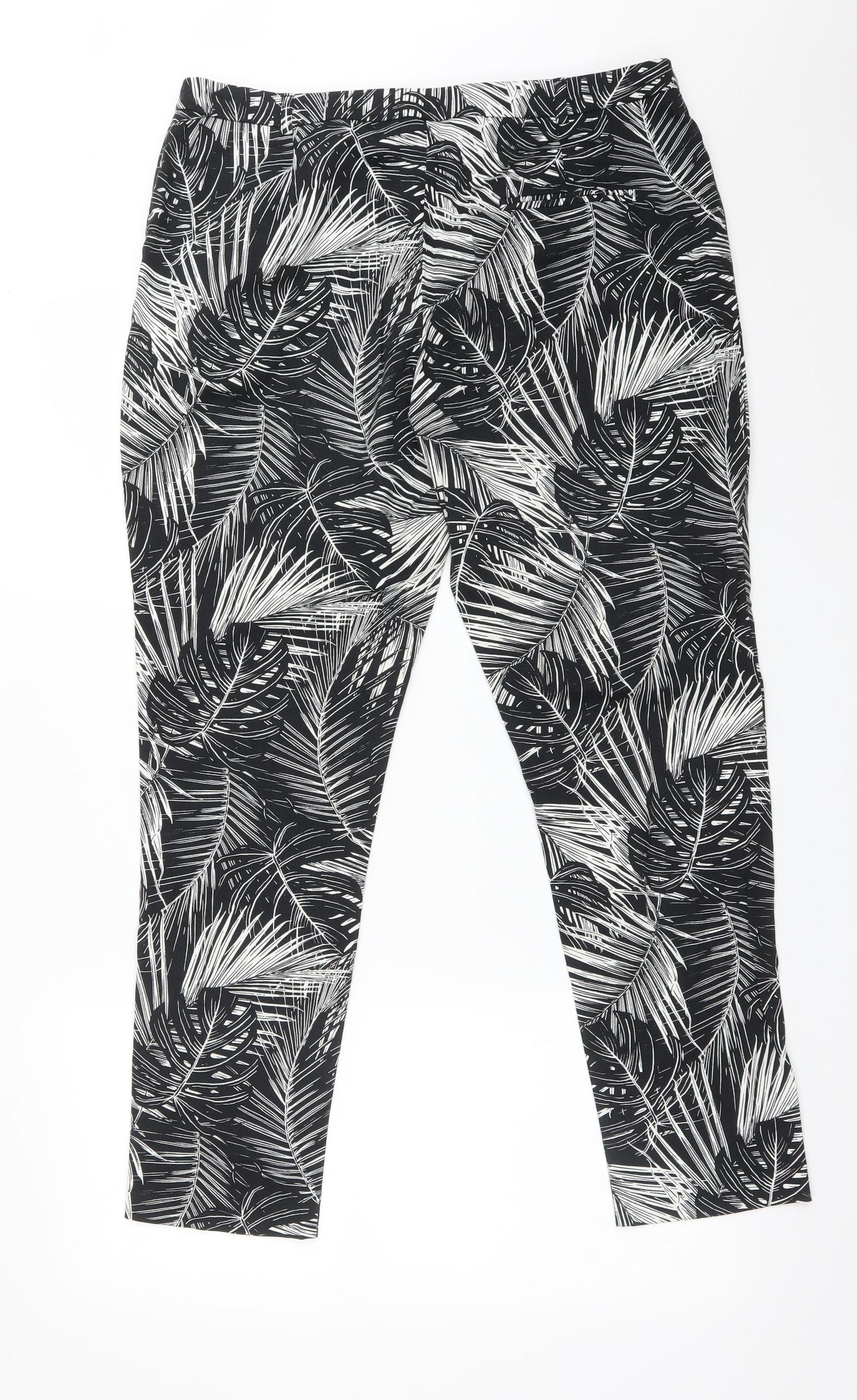 George Womens Multicoloured  Cotton Dress Pants Trousers Size 12 L27 in Regular  - LEAVES