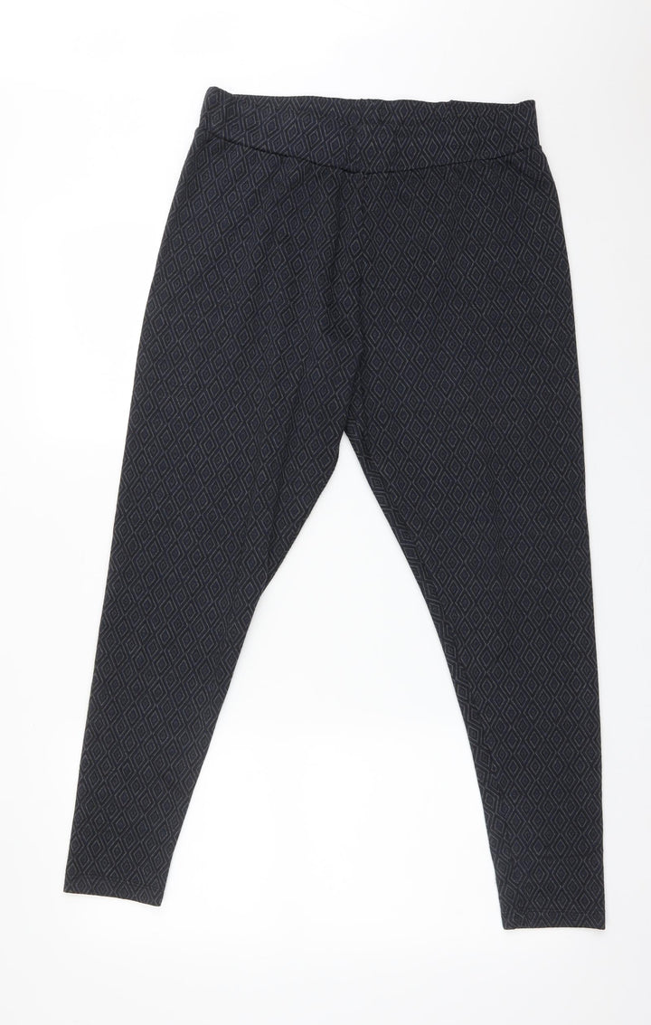 Atmosphere Womens Multicoloured Argyle/Diamond Polyester Jegging Trousers Size 18 L27 in Regular