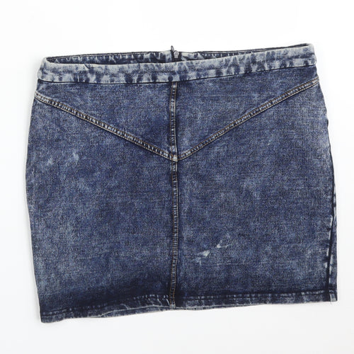 NOISY MAY  Womens Blue  Viscose Straight & Pencil Skirt Size 10