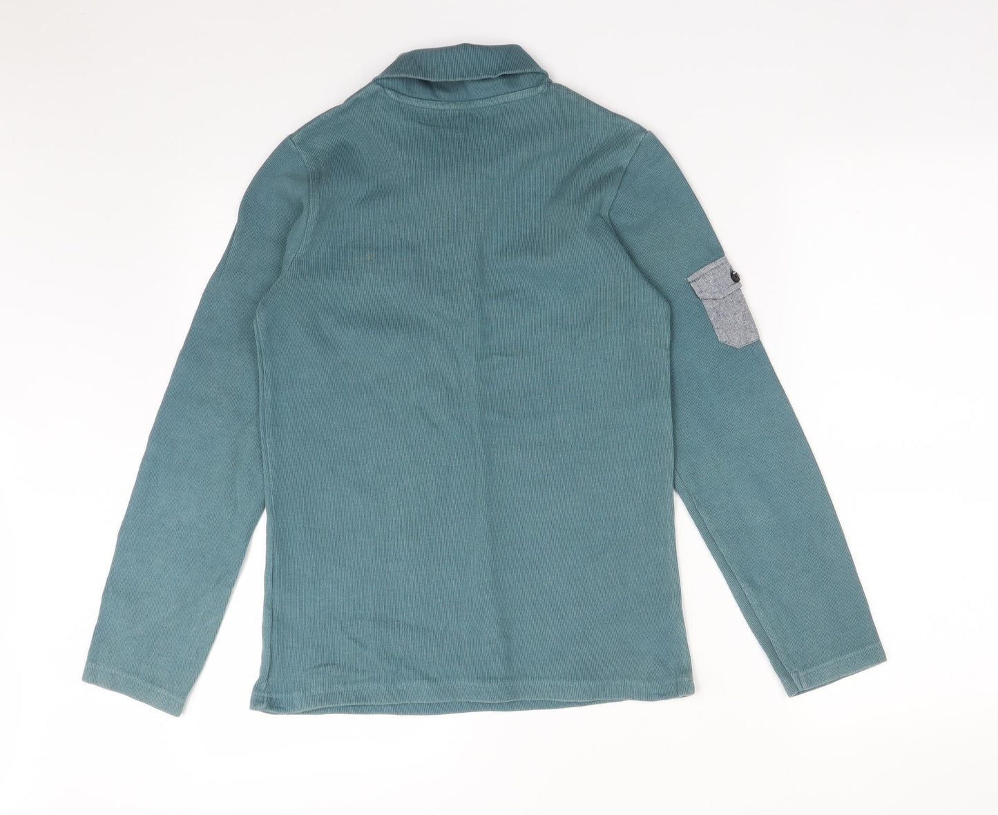 George Boys Green  Cotton Basic T-Shirt Size 11-12 Years Roll Neck