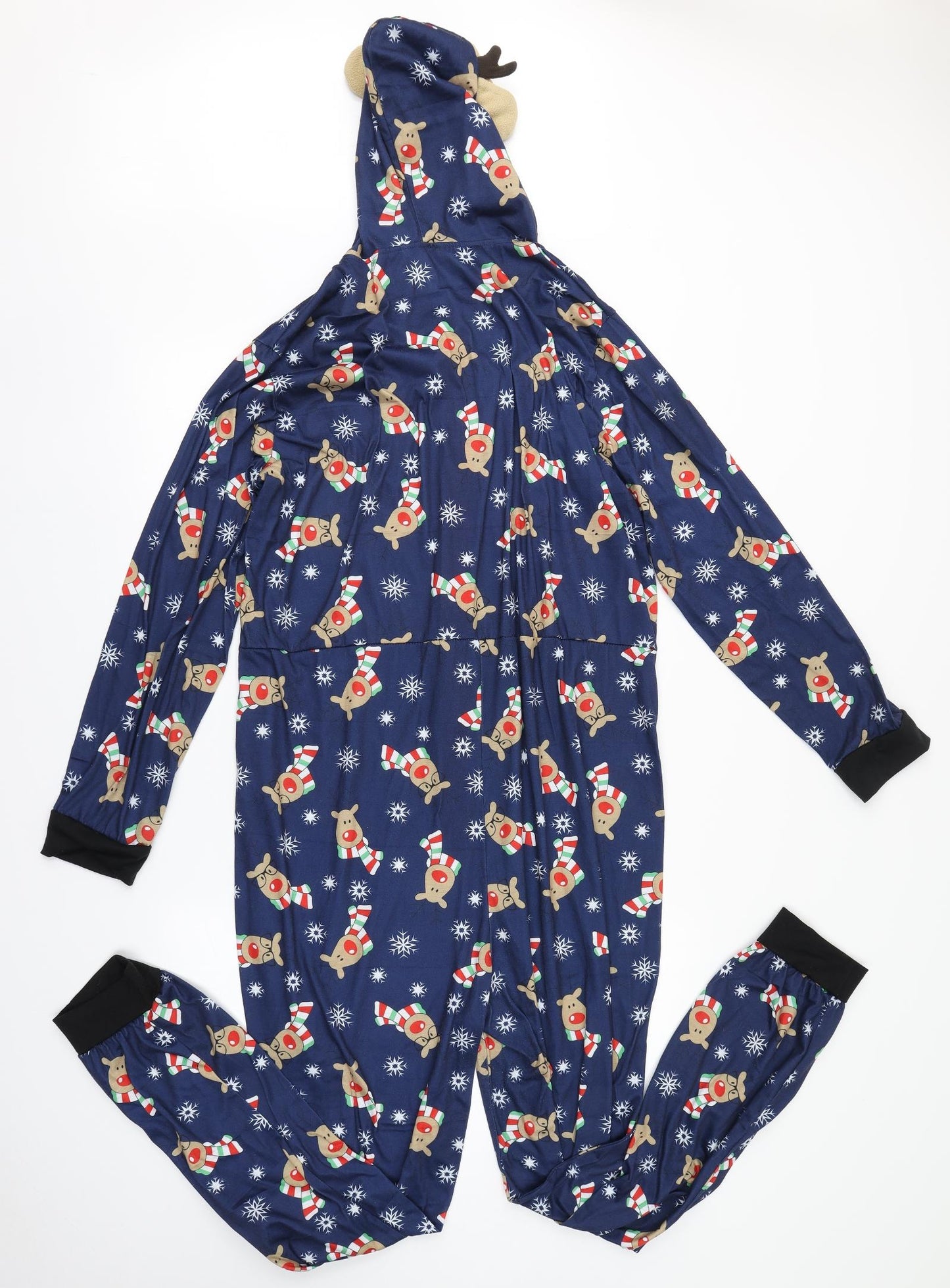 Preworn Mens Blue Animal Print   One Piece Size L   - Christmas, Onesie