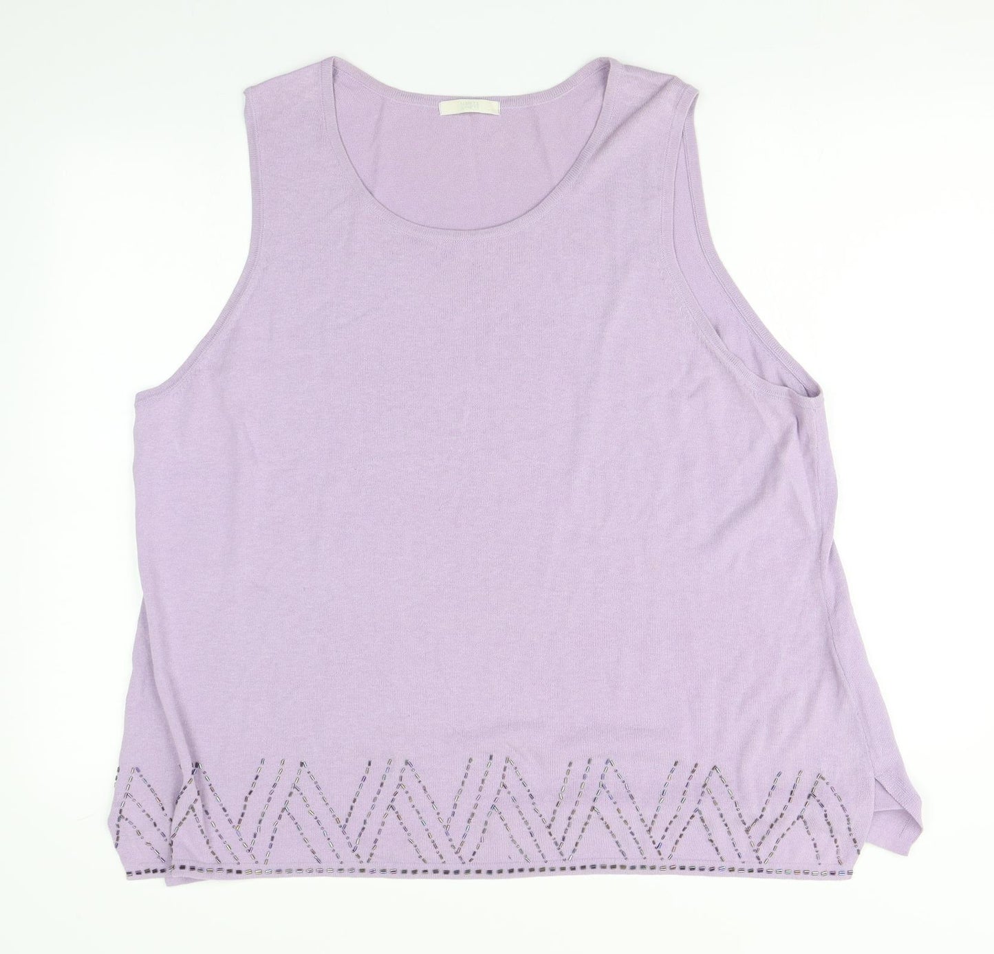 Marks and Spencer Womens Blue  Cotton Basic Tank Size 26 Round Neck
