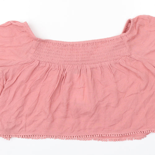 ASOS Womens Pink  Viscose Basic T-Shirt Size 4 Round Neck