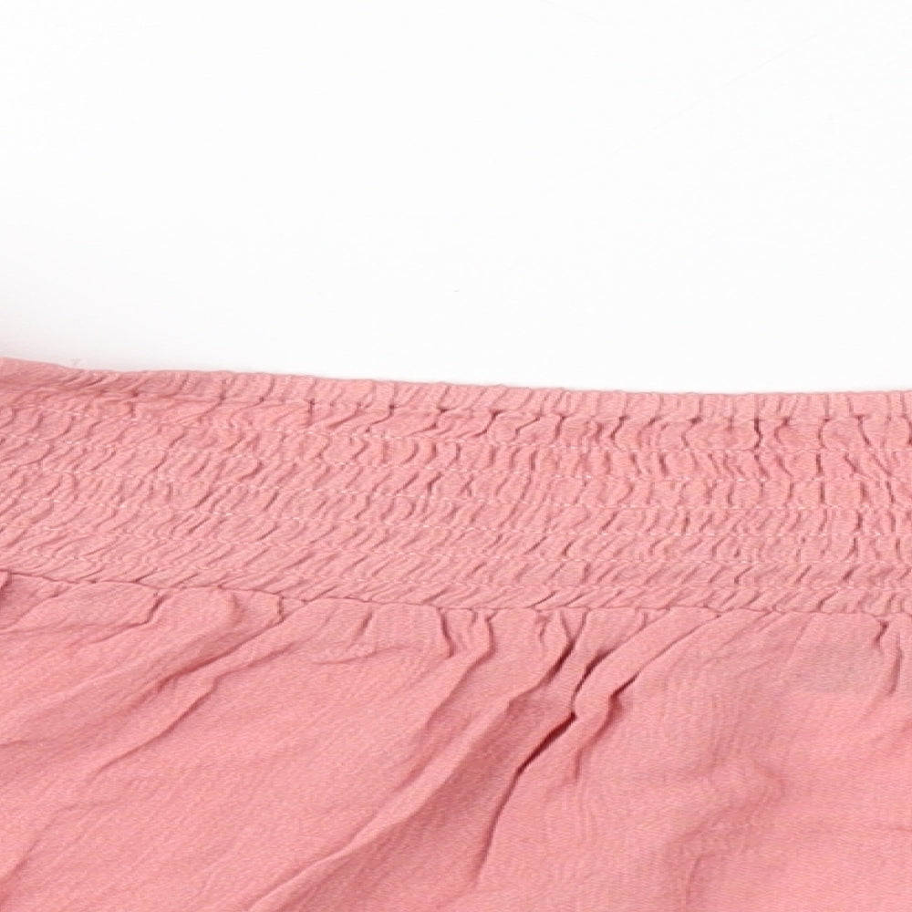 ASOS Womens Pink  Viscose Basic T-Shirt Size 4 Round Neck