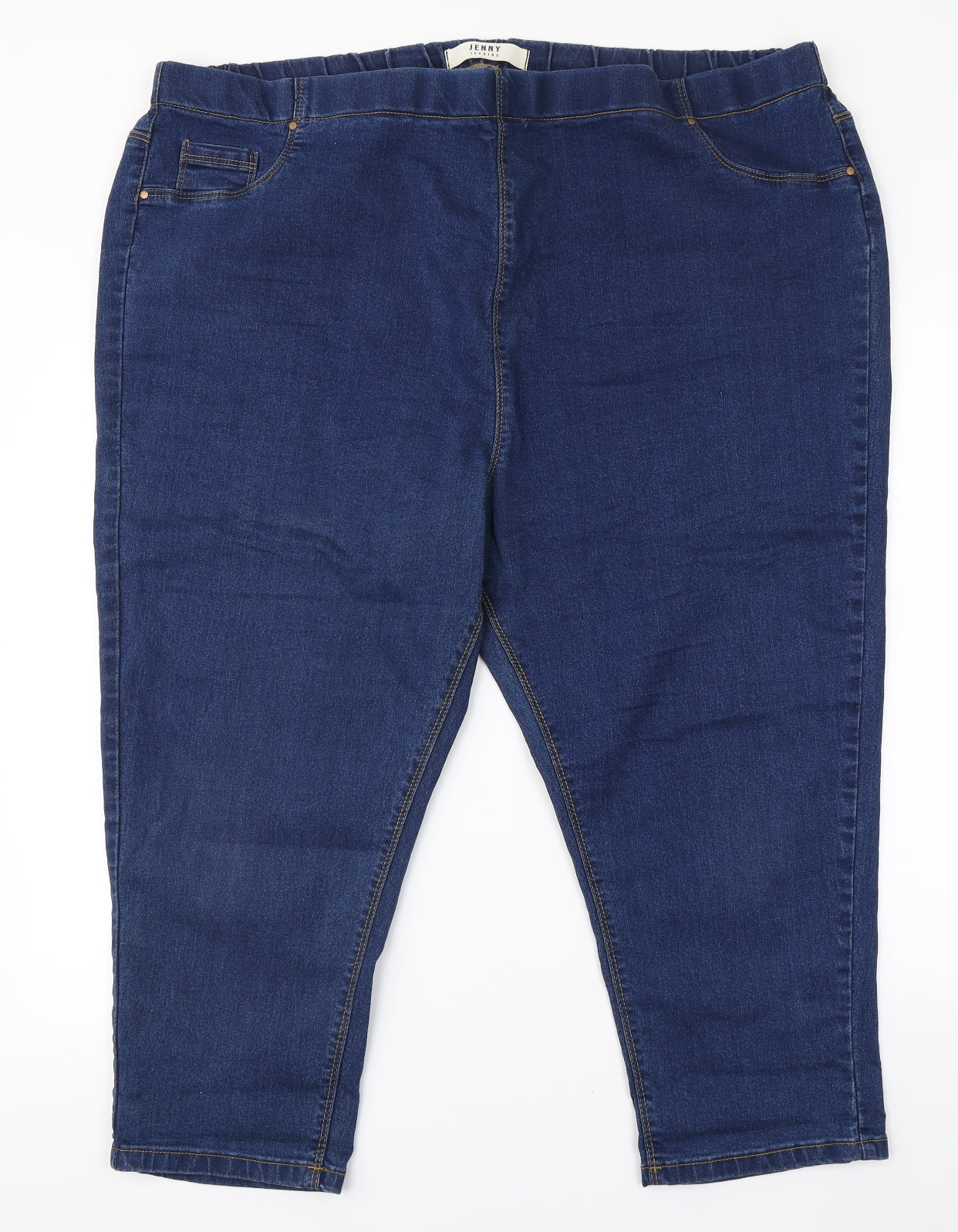 Yours Womens Blue  Cotton Jegging Leggings Size 28 L22 in