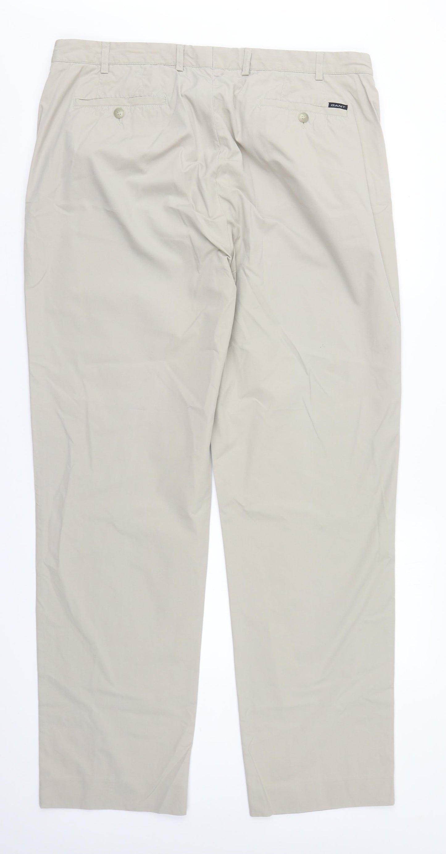 GANT Mens Beige  Cotton Trousers  Size 39 in L33 in Regular