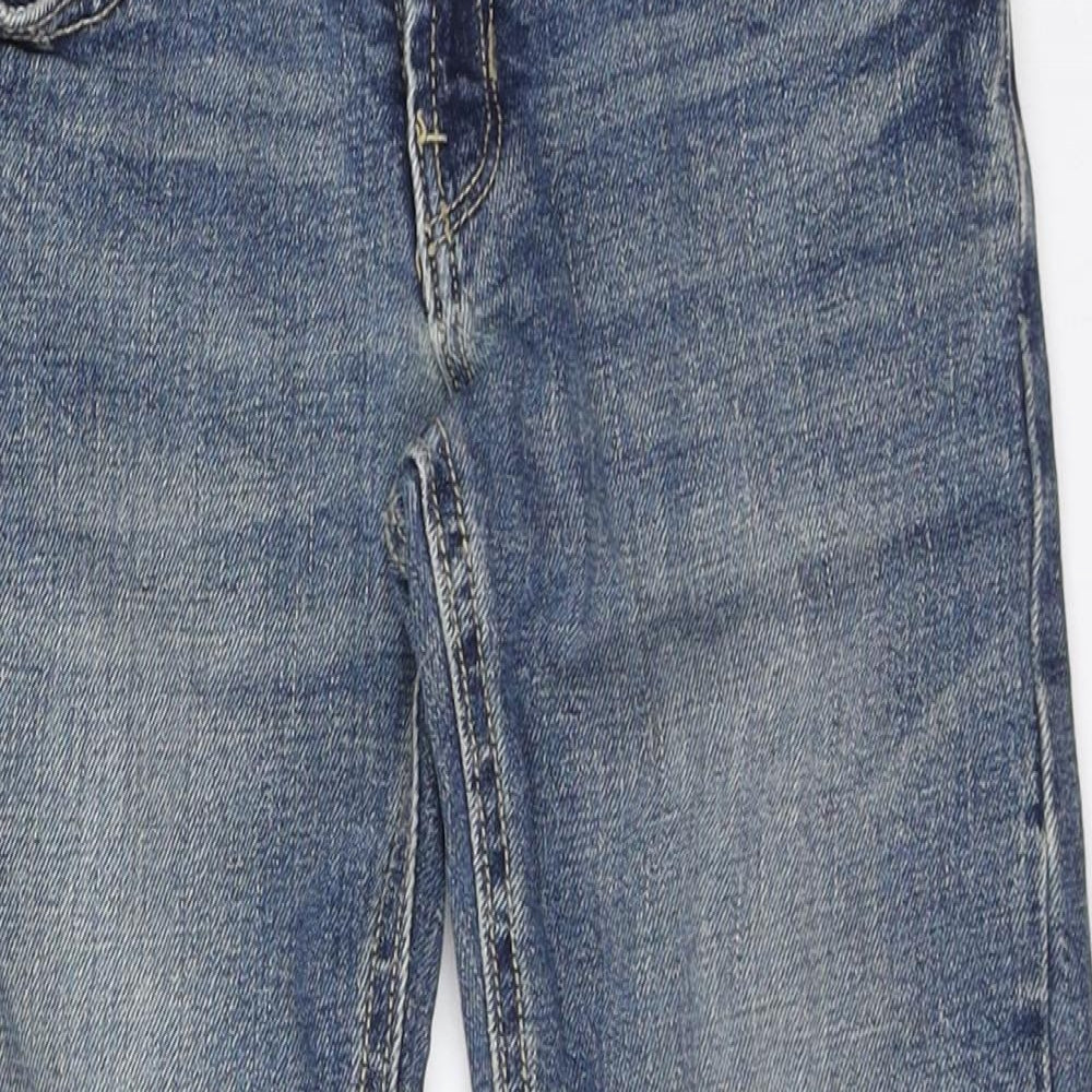 Preworn Womens Black  Cotton Straight Jeans Size 6 L20 in Regular