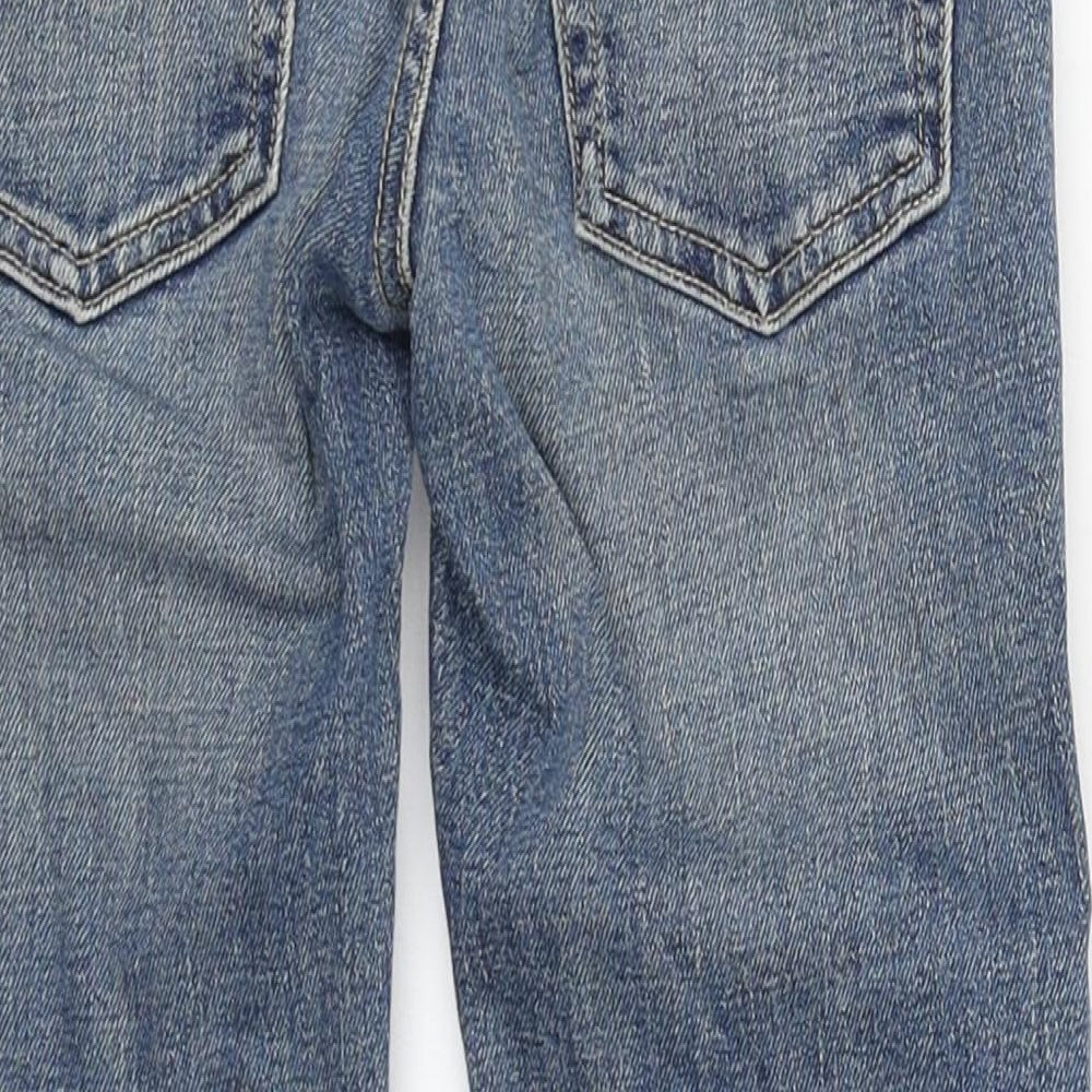 Preworn Womens Black  Cotton Straight Jeans Size 6 L20 in Regular