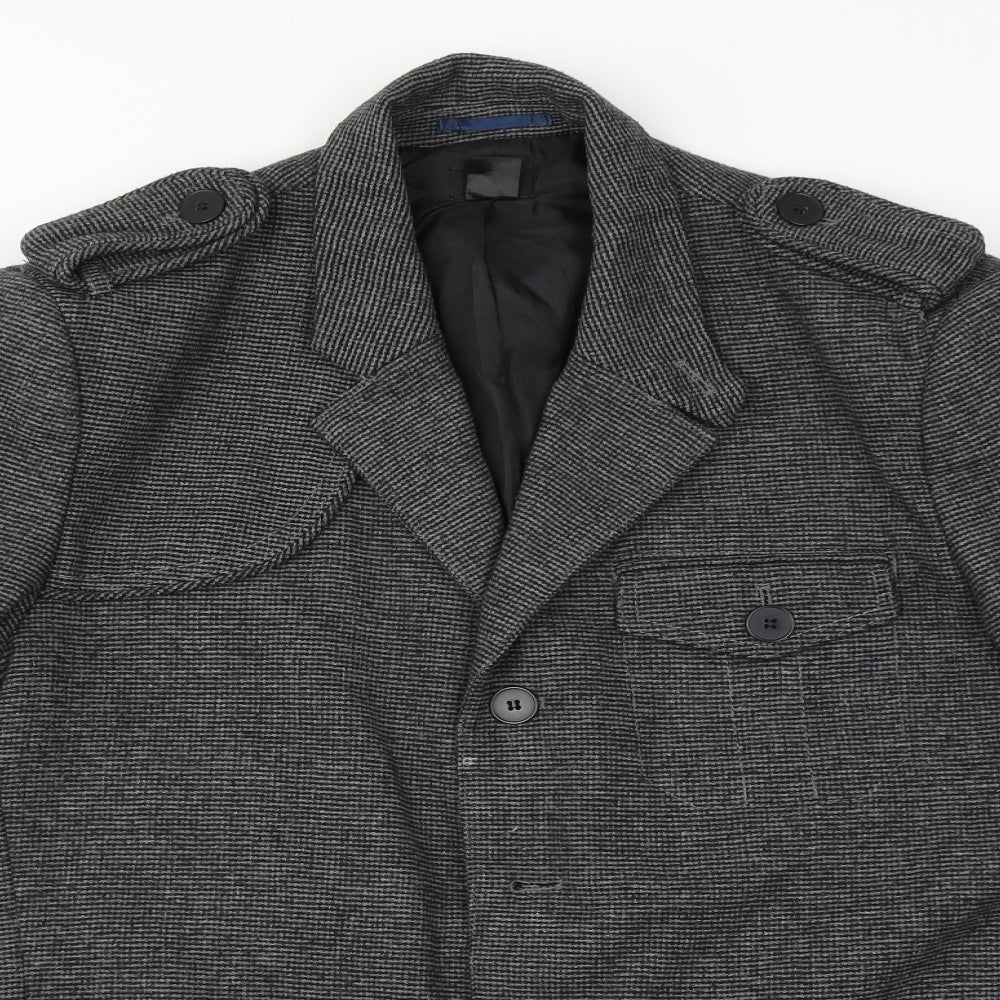 H&M Womens Grey   Overcoat Coat Size 20