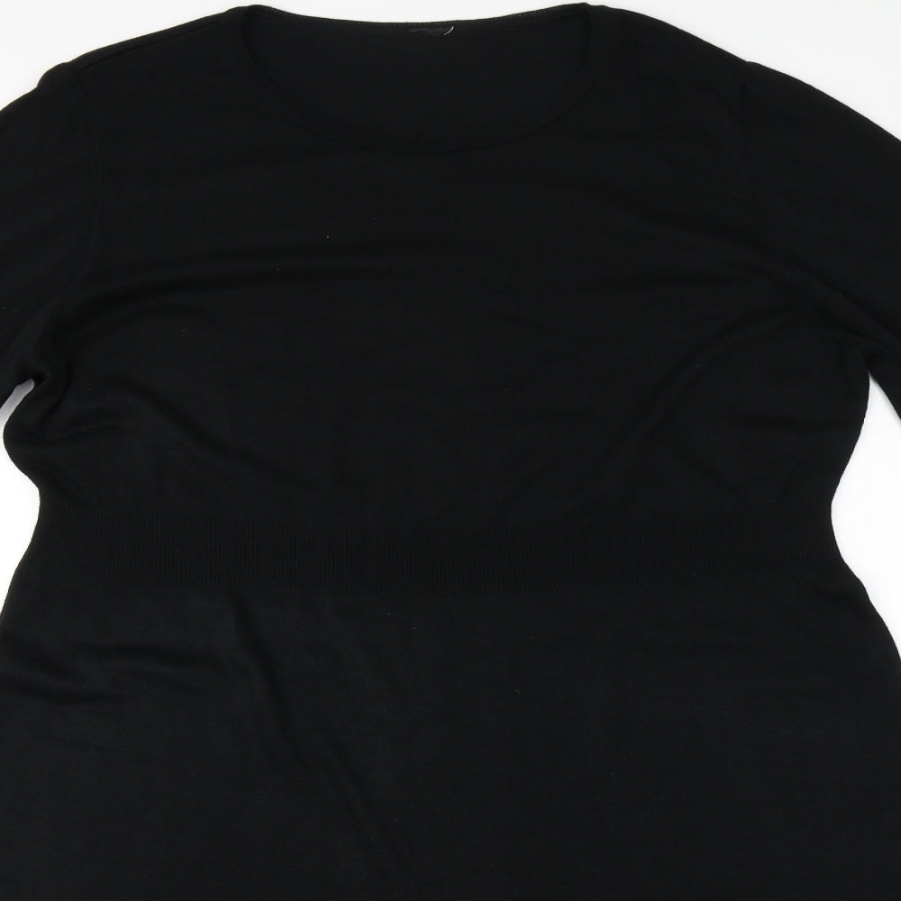 Preworn Womens Black   A-Line    Round Neck