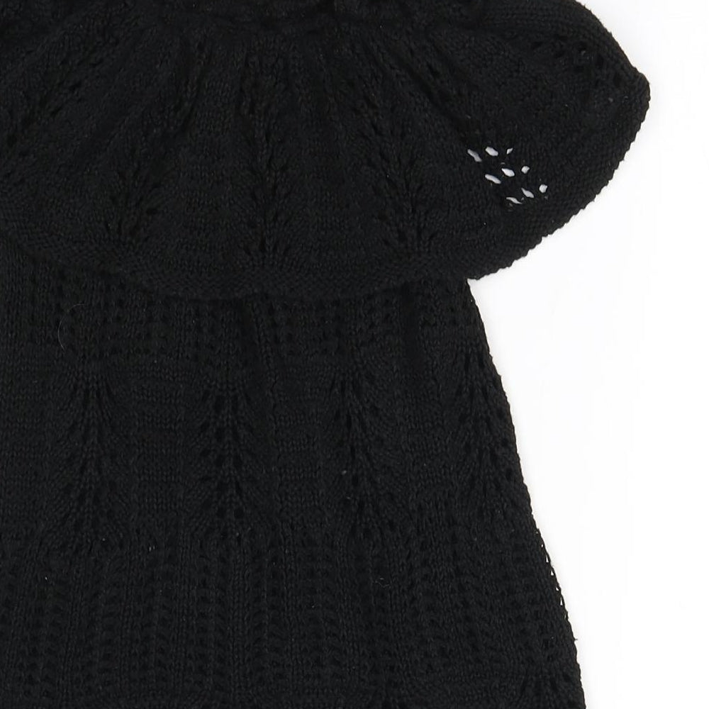Topshop Womens Black  Acrylic A-Line  Size 8  Off the Shoulder