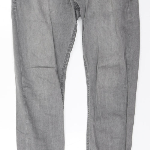 NEXT Womens Grey  Cotton Skinny Jeans Size 30 L30 in Regular
