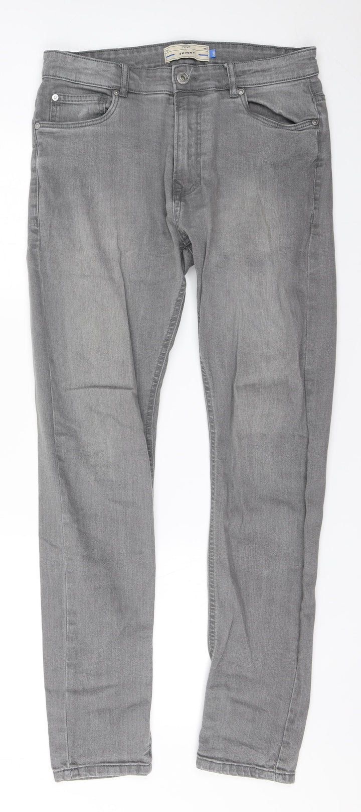 NEXT Womens Grey  Cotton Skinny Jeans Size 30 L30 in Regular