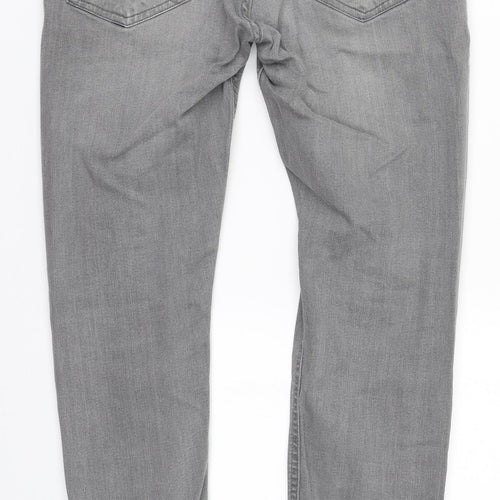NEXT Womens Grey  Cotton Skinny Jeans Size 30 L30 in Regular