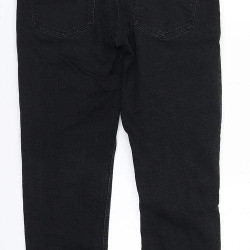 NEXT Womens Black  Cotton Straight Jeans Size 30 L27 in Slim