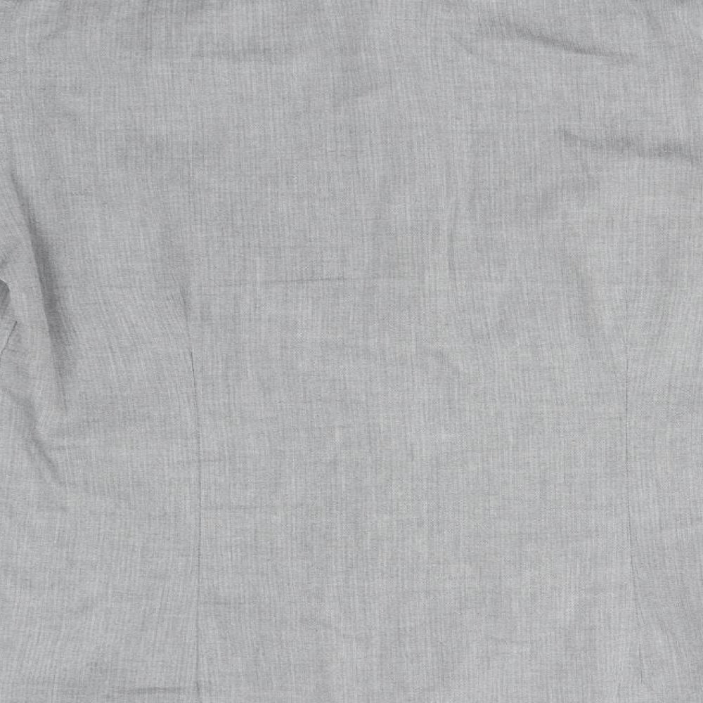 Burton Mens Grey  Cotton  Button-Up Size S Collared
