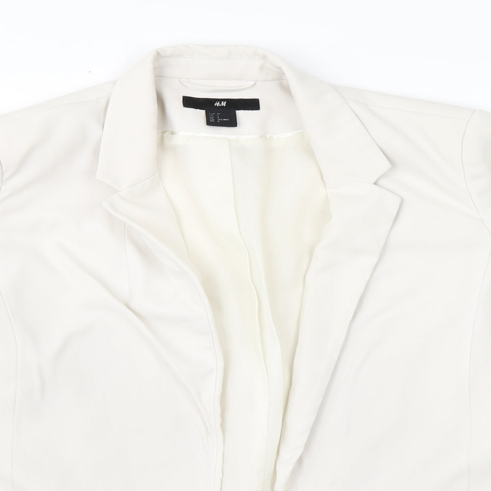 H&M Womens Ivory   Jacket Blazer Size 10