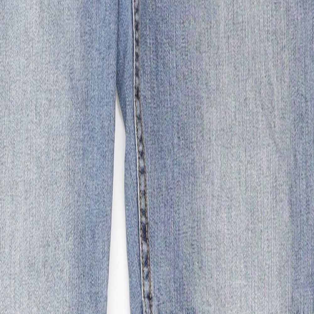 H&M Womens Blue  Cotton Straight Jeans Size 14 L30 in Regular