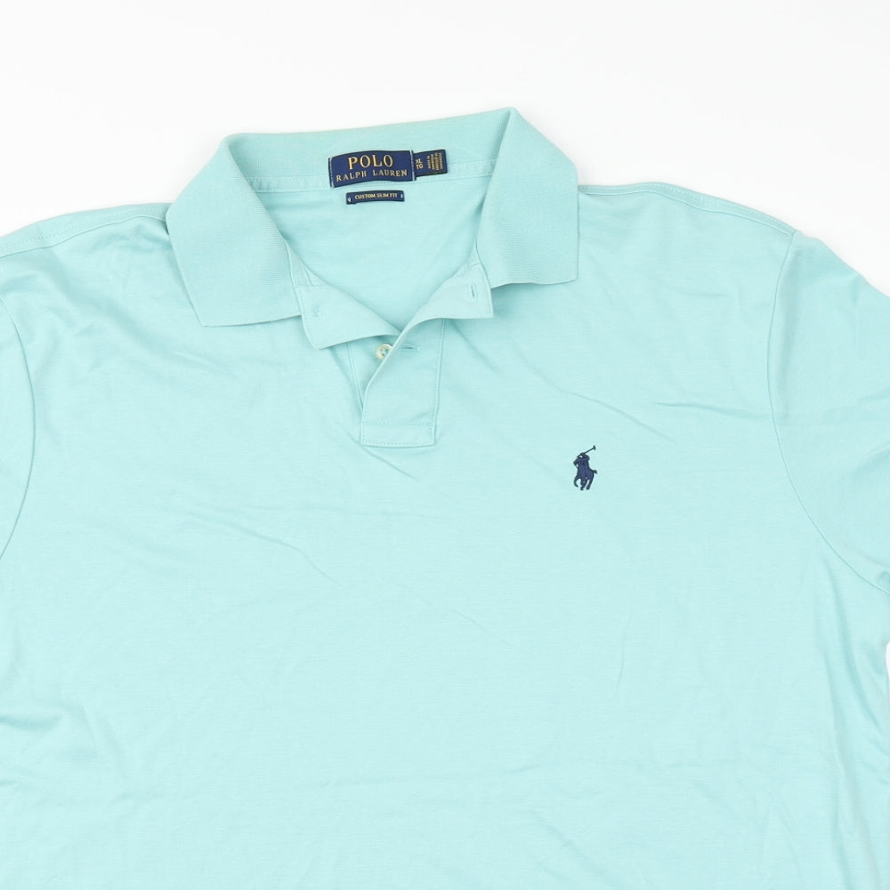 Polo Ralph Lauren Mens Green  Cotton  Polo Size XL Collared