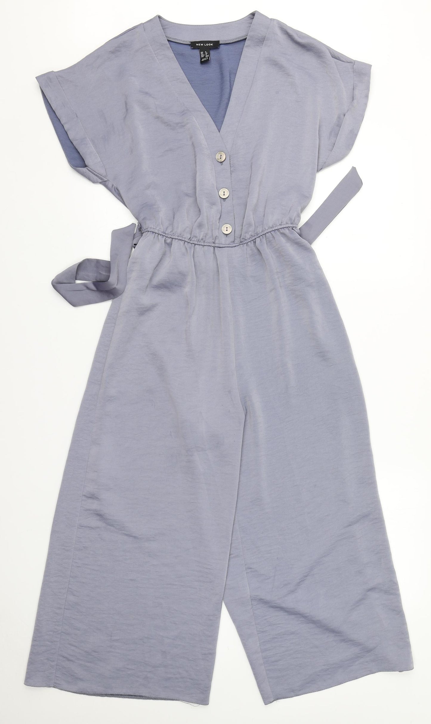 New Look Womens Blue  Polyester Jumpsuit One-Piece Size 8 L20 in