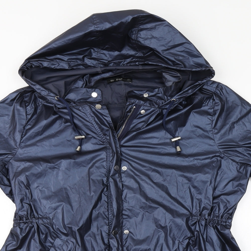 F&F Womens Blue   Rain Coat Coat Size 12