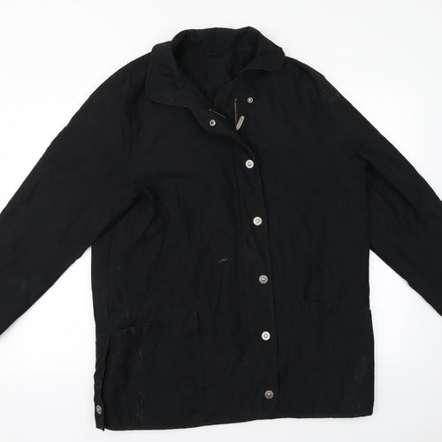 Preworn Womens Black   Overcoat Jacket Size 14