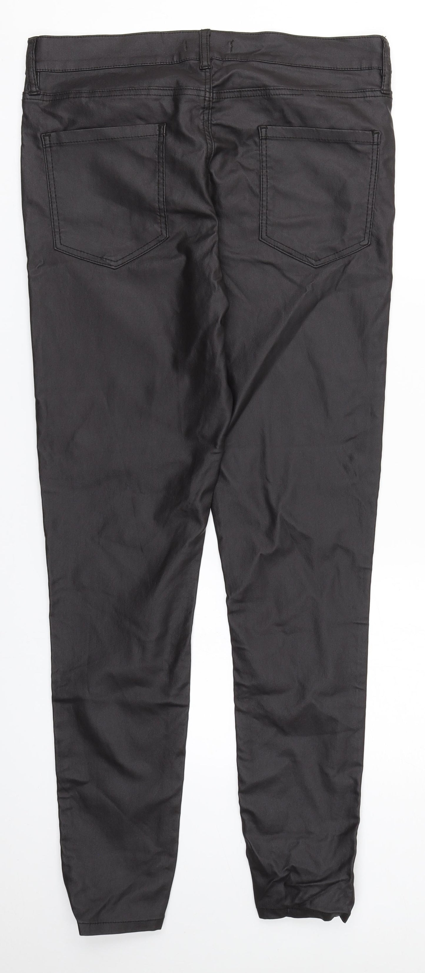 Oasis Womens Brown  Viscose Trousers  Size 16 L28 in Regular