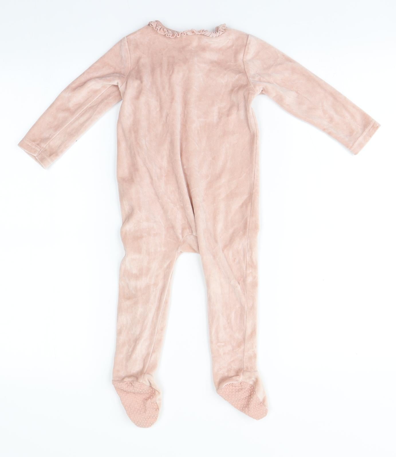 Disney Girls Beige  Cotton Babygrow One-Piece Size 12-18 Months   - Minnie Mouse