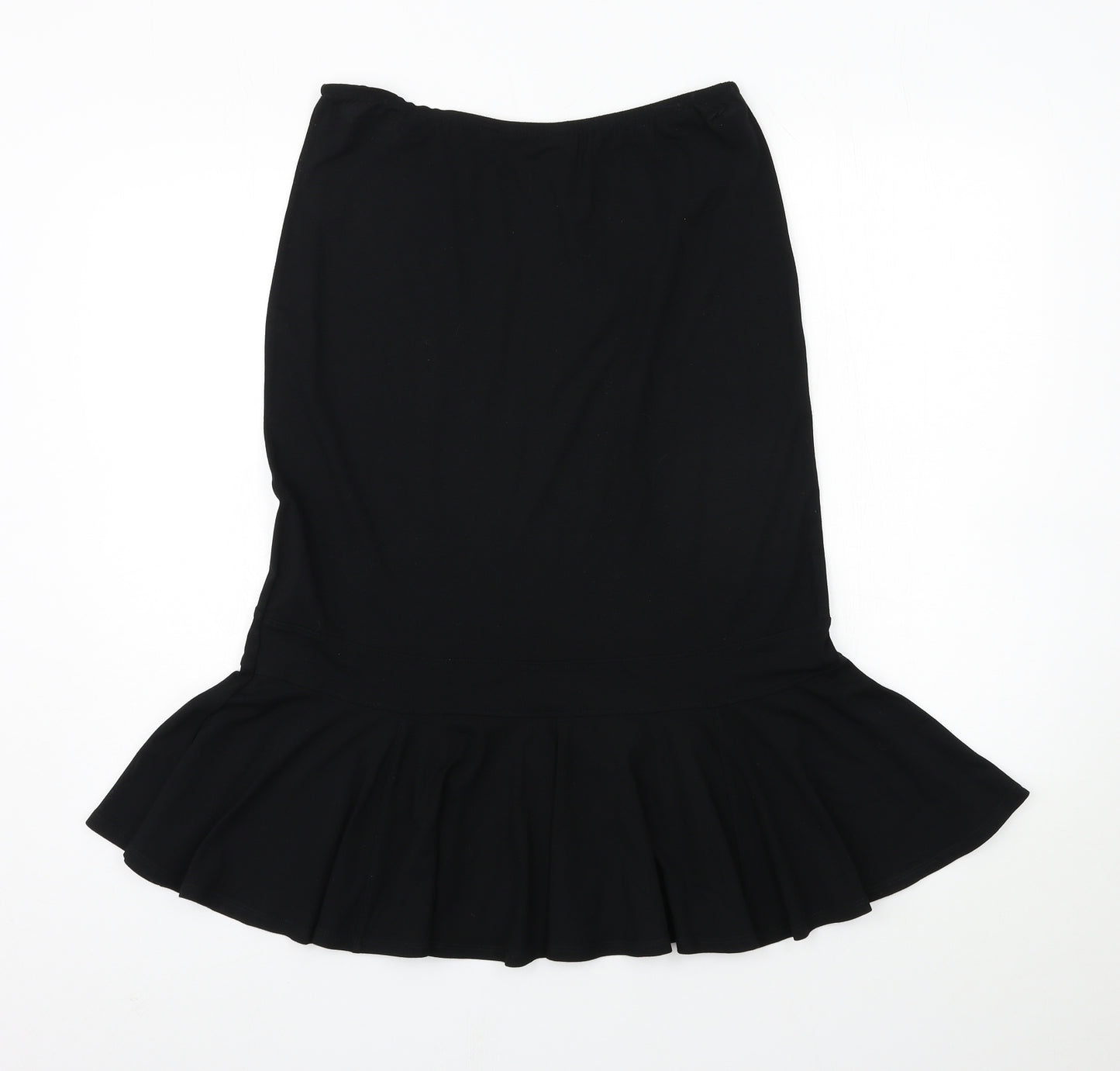 Preworn Womens Black  Viscose Straight & Pencil Skirt Size 10