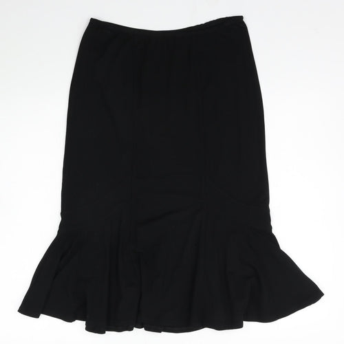 Preworn Womens Black  Viscose Straight & Pencil Skirt Size 10