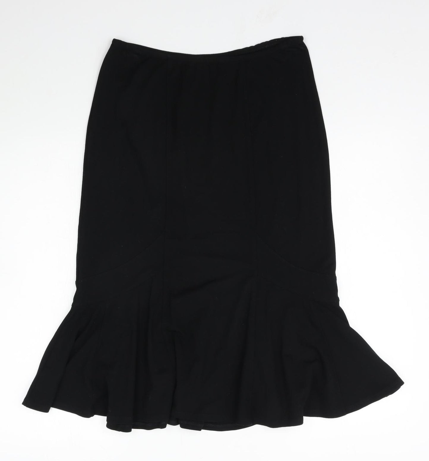 Preworn Womens Black  Viscose Straight & Pencil Skirt Size 10