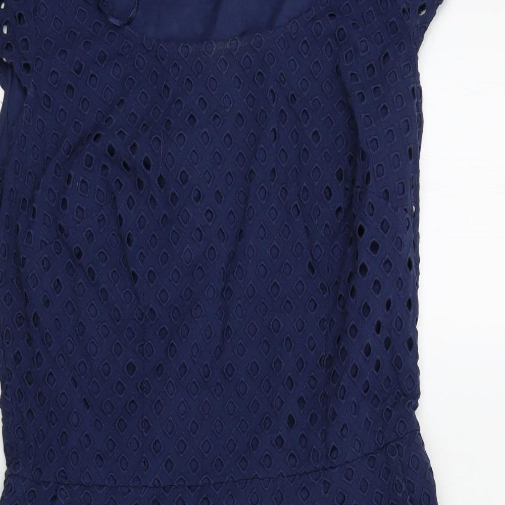 Bravissimo Womens Blue  100% Cotton A-Line  Size 12  Round Neck  - Really Curvy
