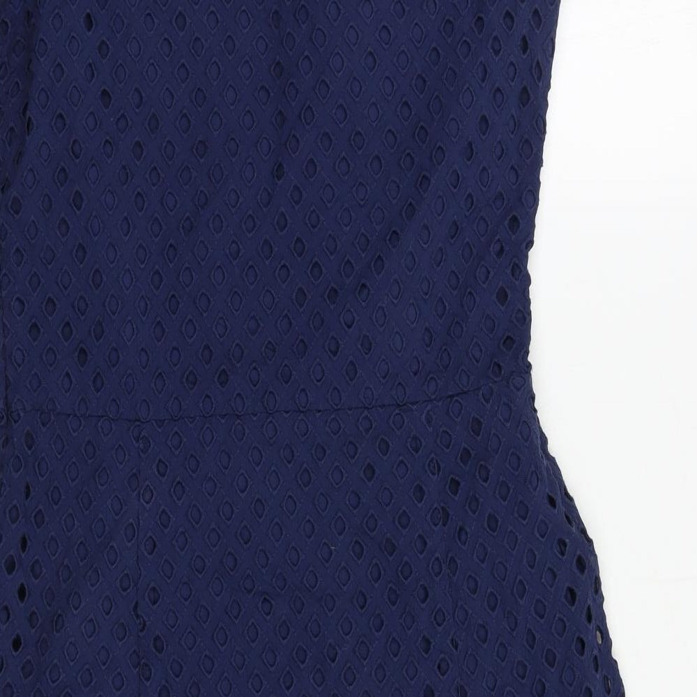 Bravissimo Womens Blue  100% Cotton A-Line  Size 12  Round Neck  - Really Curvy