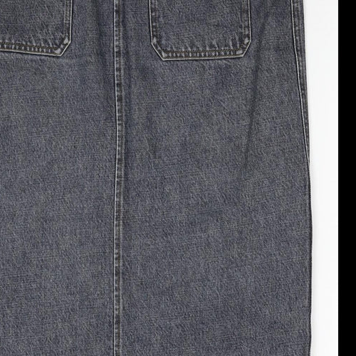DKNY Jeans  Womens Grey  Cotton A-Line Skirt Size 10